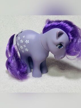 My Little Pony G1 35th Anniversary Blossom Purple Floral Pony MLP